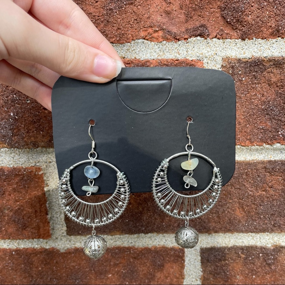 Beautiful upcycled silver hoops: Handmade by me